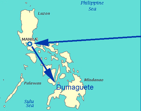 map of our flight to the Philippines